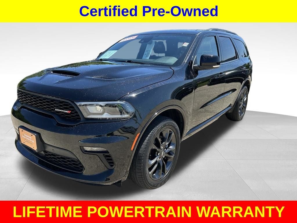 2023 Dodge Durango GT Premium AWD in Db Black Crystal Clearcoat — front three-quarter view