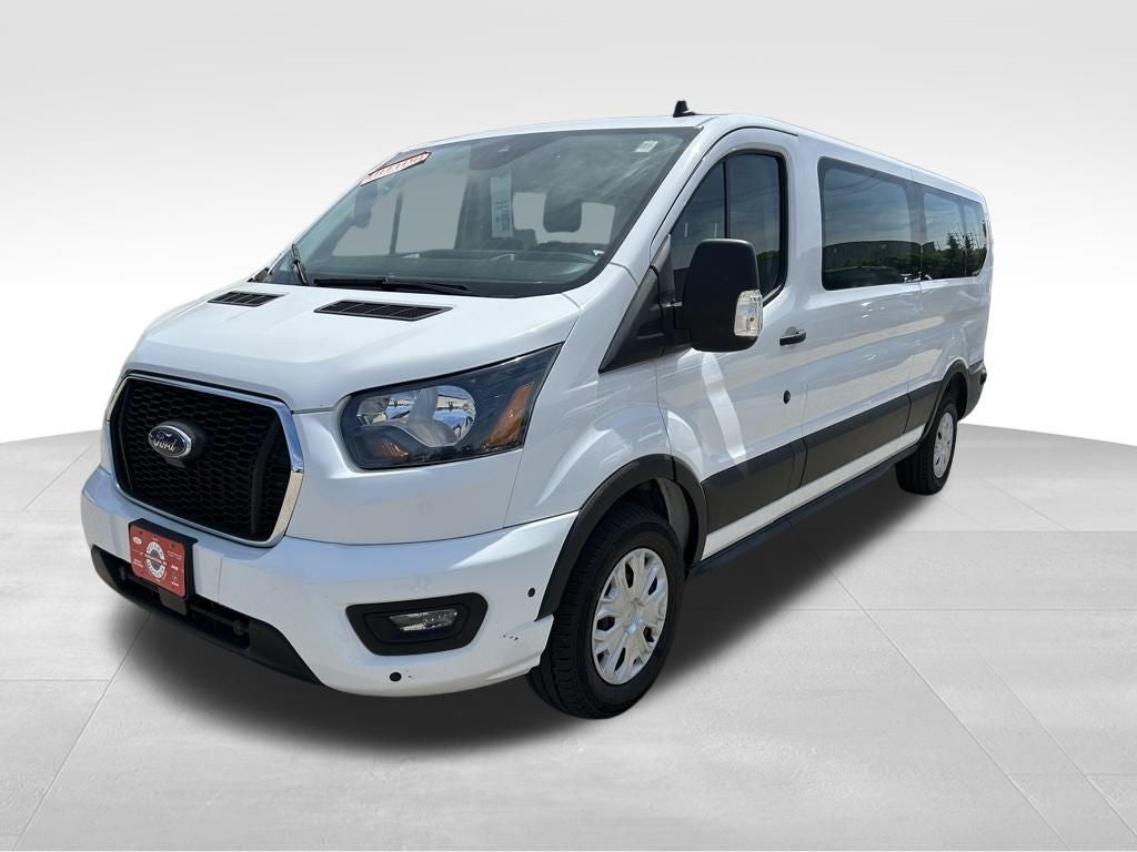 2024 Ford Transit-350 XLT in Oxford White — front three-quarter view
