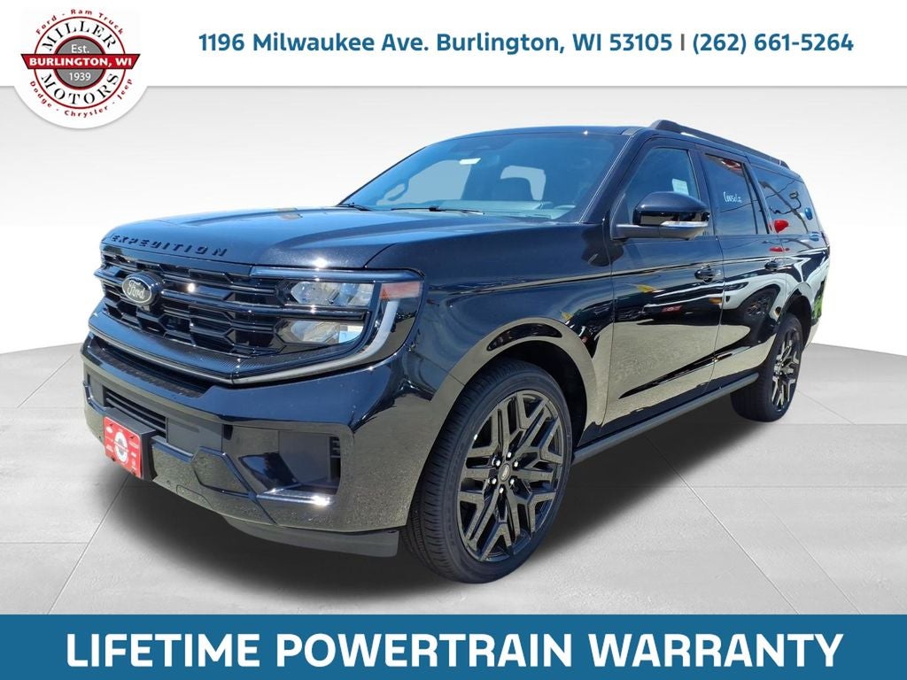 2026 Ford Expedition Max Platinum in Black Metallic — front three-quarter view
