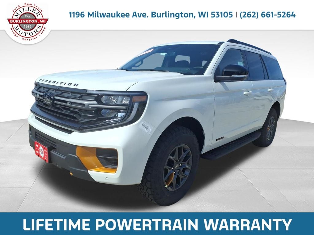 2026 Ford Expedition Tremor in White Metallic — front three-quarter view