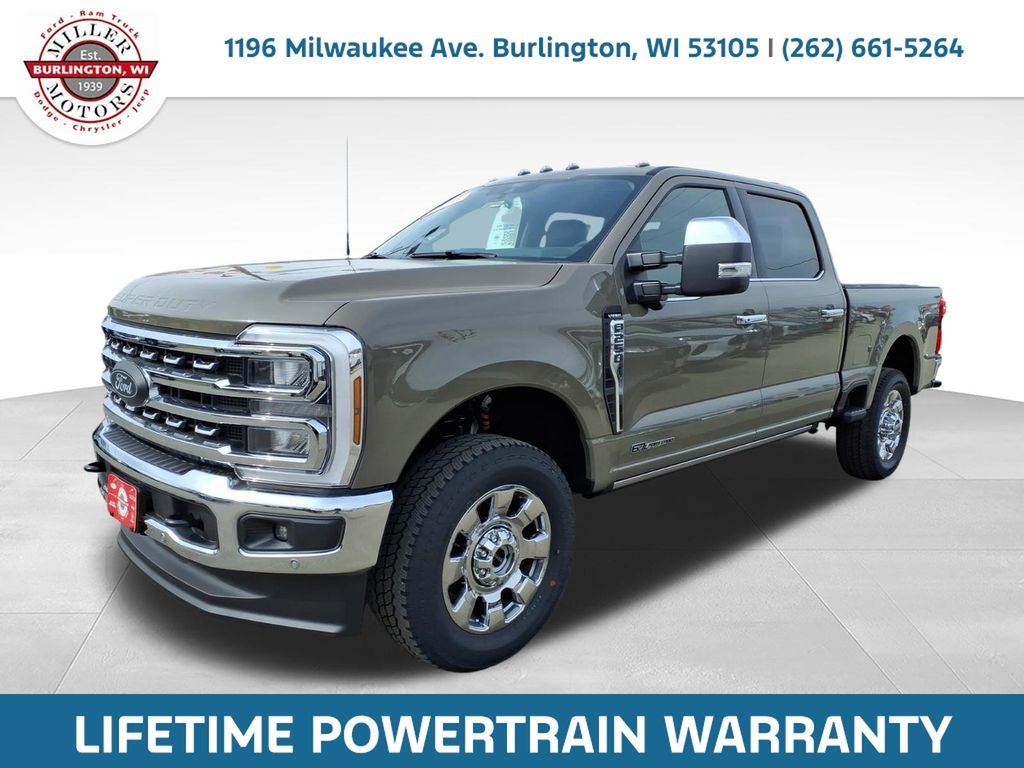 2026 Ford F-250SD Lariat in Marsh Gray — front three-quarter view
