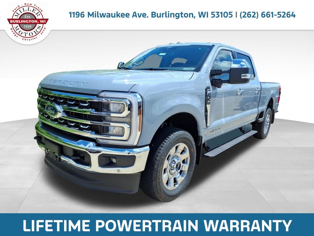 2026 Ford F-350SD Lariat in Gray Metallic — front three-quarter view