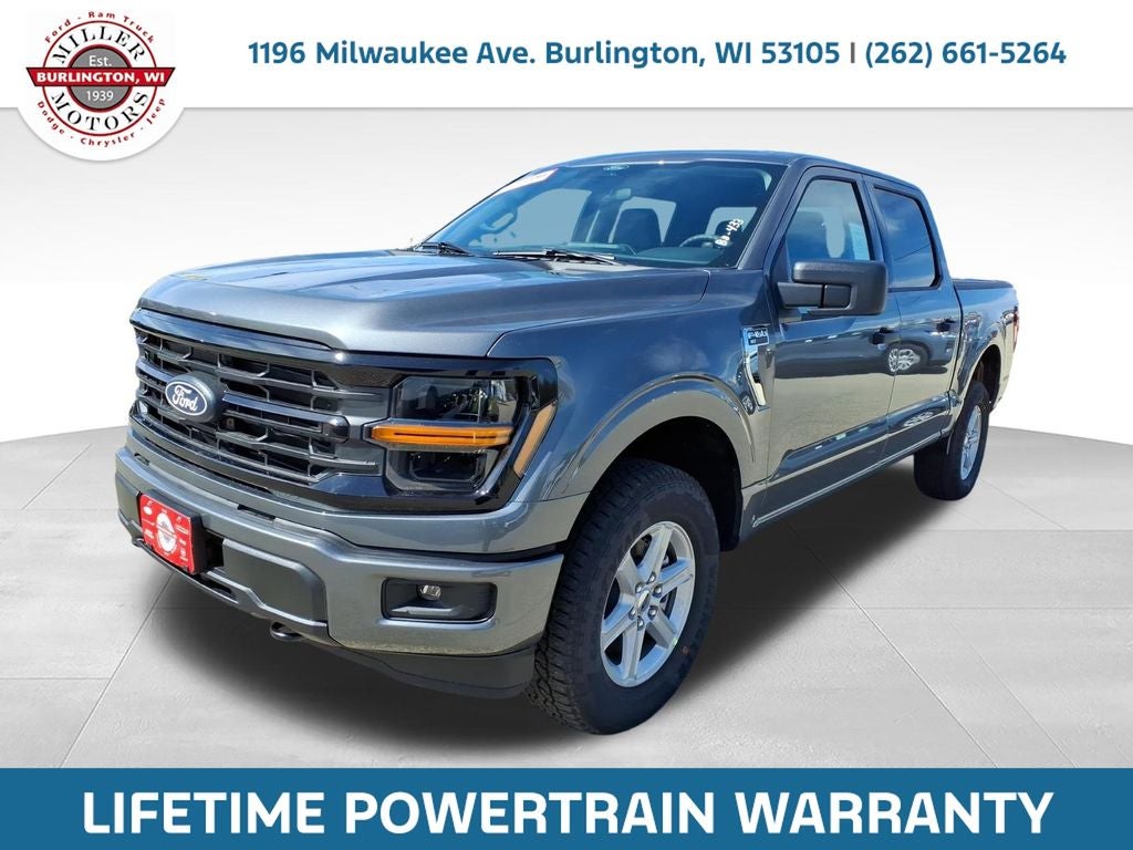 2026 Ford F-150 XLT in Gray Metallic — front three-quarter view