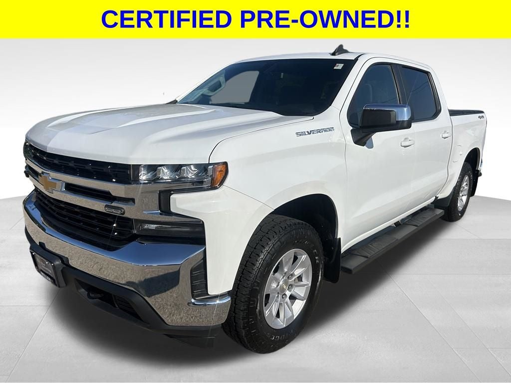 2019 Chevrolet Silverado 1500 LT in Summit White — front three-quarter view