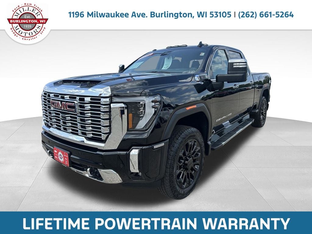 2025 GMC Sierra 2500HD Denali in Onyx Black — front three-quarter view