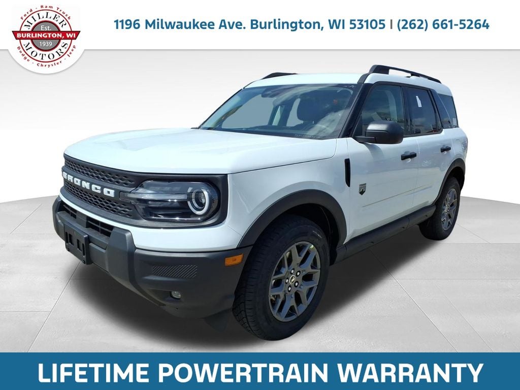 2026 Ford Bronco Sport Big Bend in Oxford White — front three-quarter view