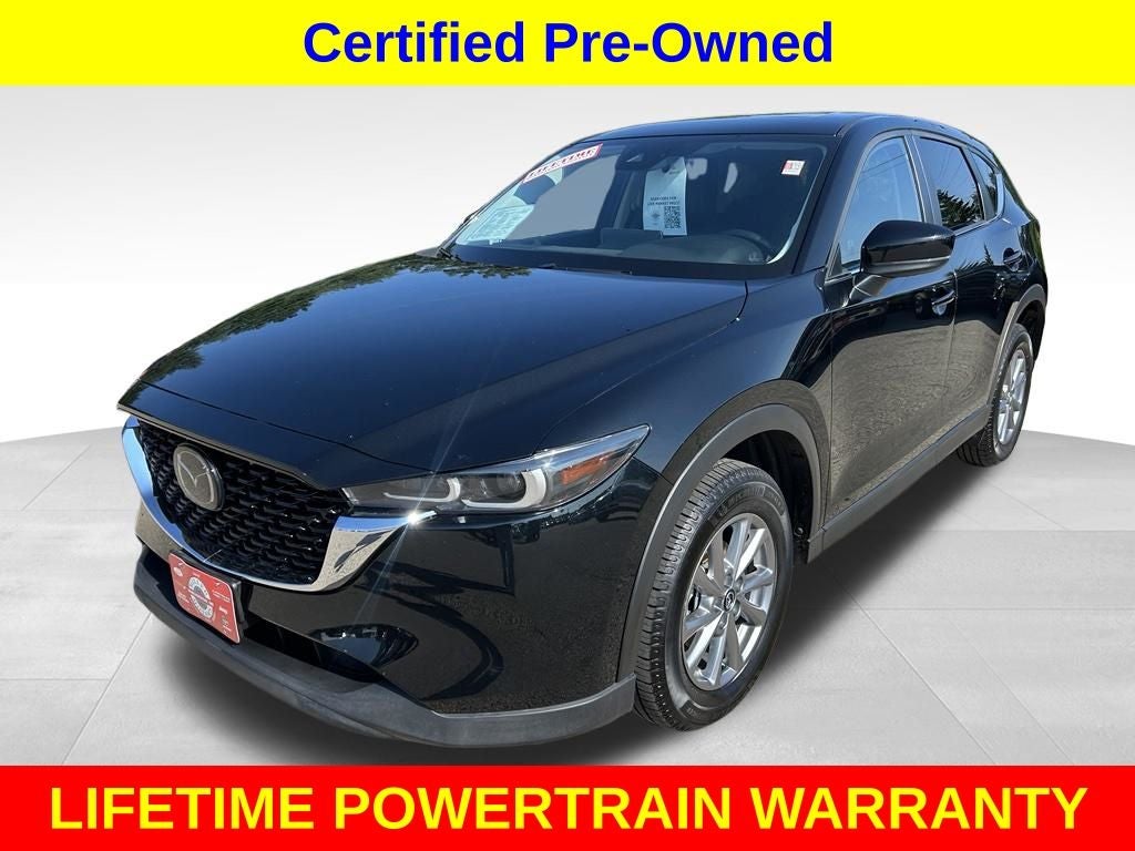 2023 Mazda Mazda CX-5 2.5 S Preferred Package in Jet Black Mica — front three-quarter view